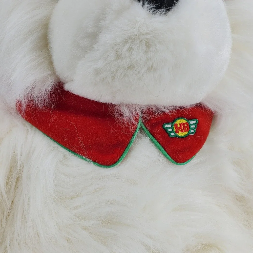 Vintage 1987 Dayton Hudson Santabear White Shaggy Plush Christmas Bear NWT‎ 16in